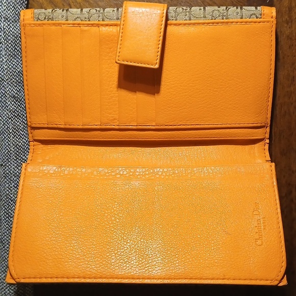 Athentoc Christian Dior Beige and Orange Wallet - Picture 13 of 16